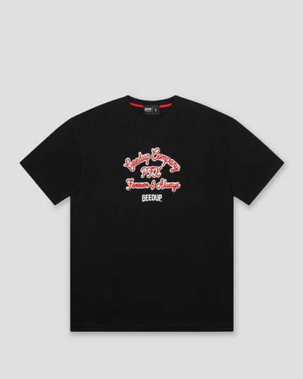 Geedup Company T Shirt Black.Red