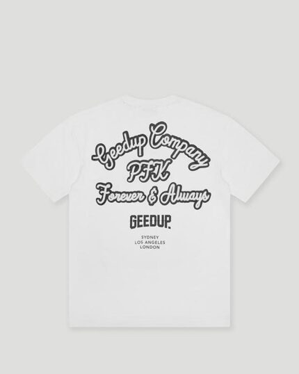 Geedup Company T Shirt White Navy