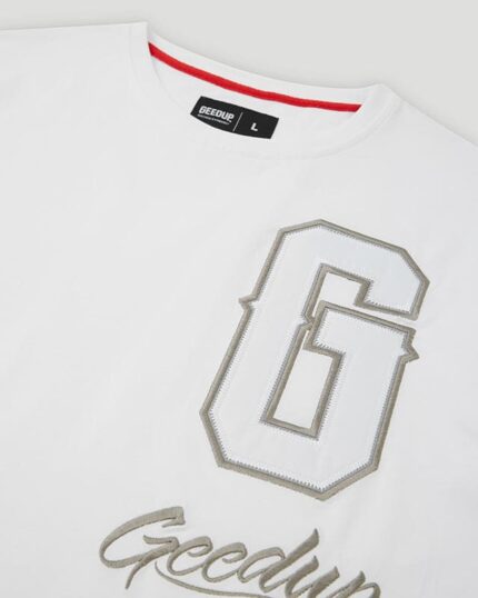 Geedup G Script Logo T Shirt White.