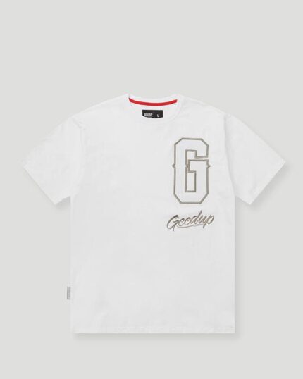 Geedup G Script Logo T Shirt White
