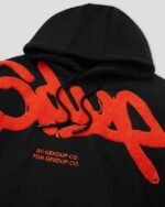 Geedup Handstyle Hoodie Black Burnt Orange