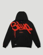 Geedup Handstyle Hoodie Black.Burnt Orange