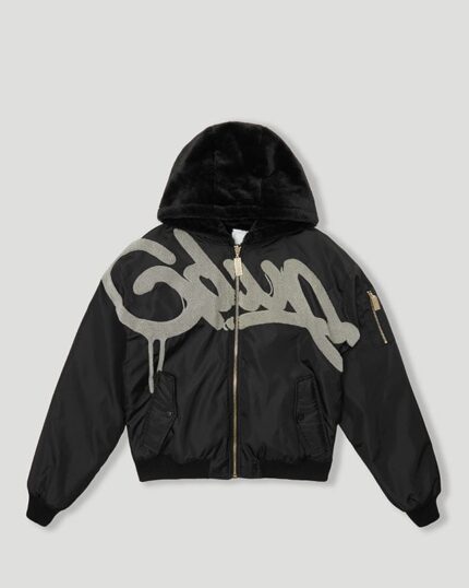 Geedup Handstyle Team Logo Bomber Black White