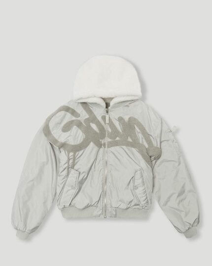 Geedup Handstyle Team Logo Bomber Grey White