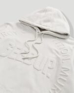 Geedup O S Emblem Emboss Hoodie Ice Grey