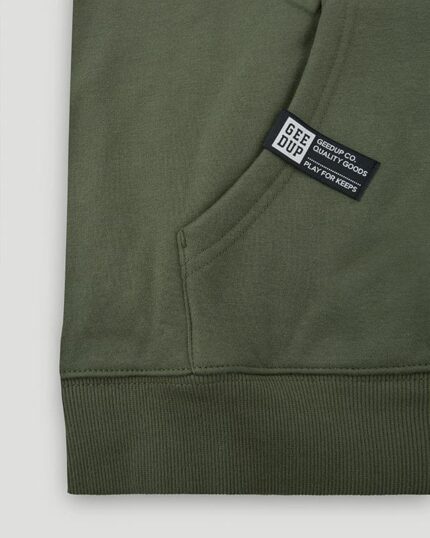 Geedup O.S Emblem Emboss Hoody Military Green