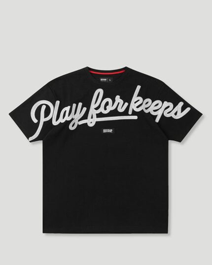 Geedup PFK Script T Shirt Black White