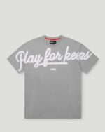 Geedup PFK Script T Shirt Grey White