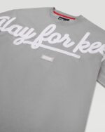 Geedup PFK Script T Shirt Grey.White