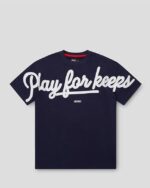 Geedup PFK Script T Shirt Navy White