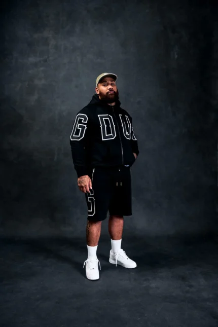 G.D.U.P Zip Hoodie Black/White