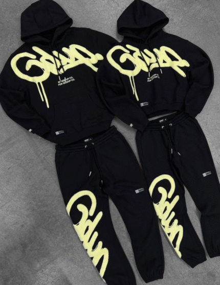 Geedup two piece tracksuits Black